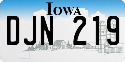 IA license plate DJN219