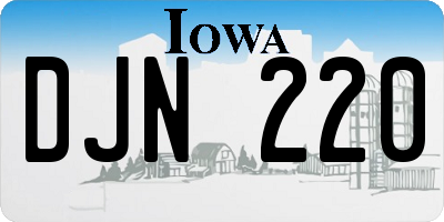 IA license plate DJN220