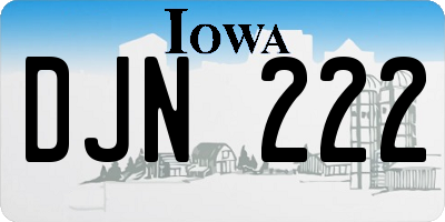 IA license plate DJN222