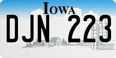IA license plate DJN223