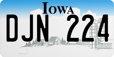 IA license plate DJN224
