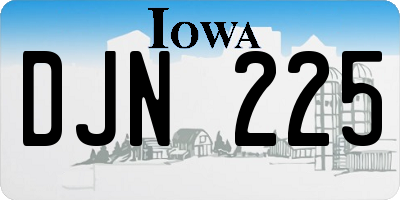 IA license plate DJN225