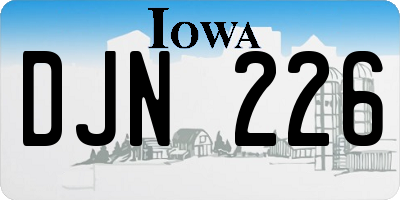 IA license plate DJN226