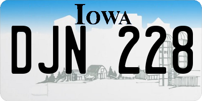 IA license plate DJN228
