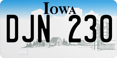 IA license plate DJN230