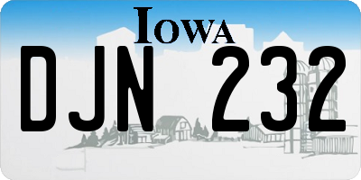 IA license plate DJN232