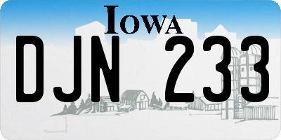 IA license plate DJN233