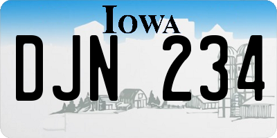 IA license plate DJN234