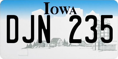 IA license plate DJN235