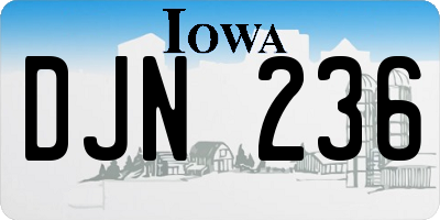 IA license plate DJN236