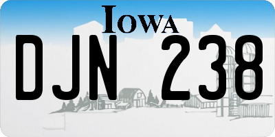 IA license plate DJN238