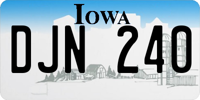 IA license plate DJN240