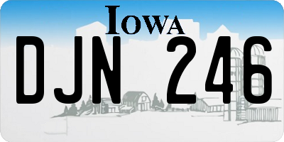 IA license plate DJN246