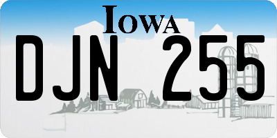 IA license plate DJN255