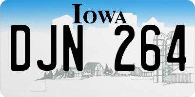 IA license plate DJN264