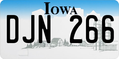 IA license plate DJN266