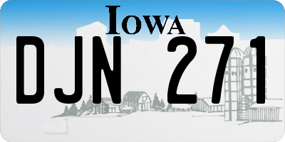 IA license plate DJN271