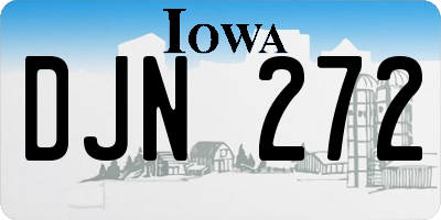 IA license plate DJN272