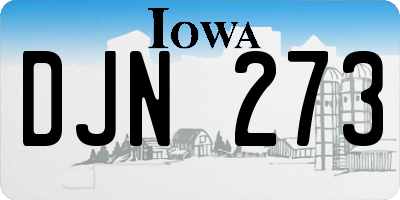 IA license plate DJN273