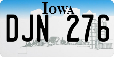 IA license plate DJN276