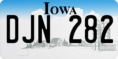 IA license plate DJN282