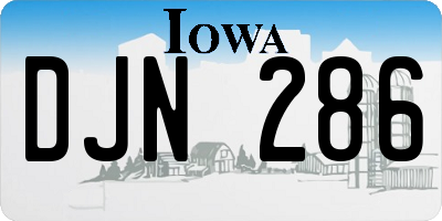 IA license plate DJN286