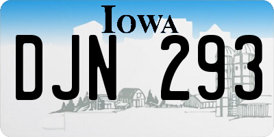 IA license plate DJN293
