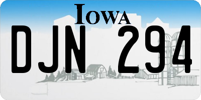 IA license plate DJN294