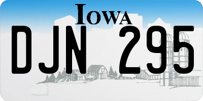 IA license plate DJN295