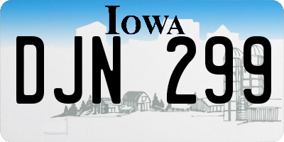 IA license plate DJN299