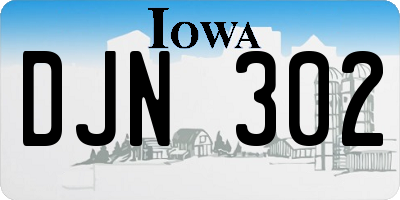 IA license plate DJN302