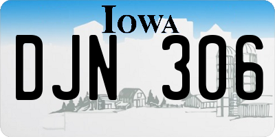 IA license plate DJN306