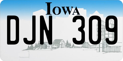 IA license plate DJN309