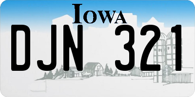 IA license plate DJN321