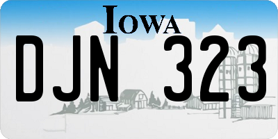 IA license plate DJN323