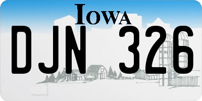 IA license plate DJN326