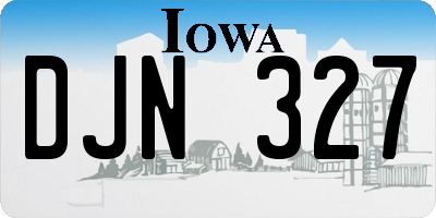 IA license plate DJN327