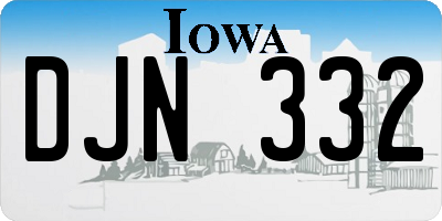 IA license plate DJN332