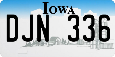 IA license plate DJN336