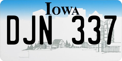 IA license plate DJN337