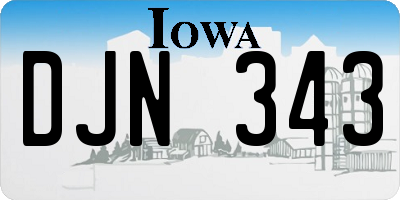 IA license plate DJN343