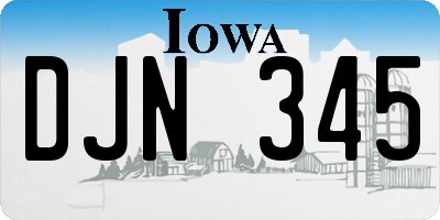 IA license plate DJN345