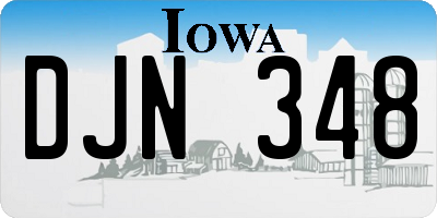 IA license plate DJN348