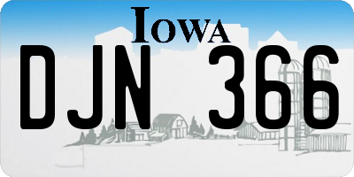 IA license plate DJN366