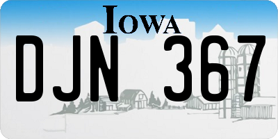 IA license plate DJN367