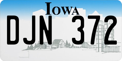 IA license plate DJN372