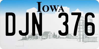 IA license plate DJN376