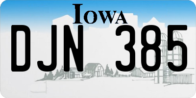 IA license plate DJN385
