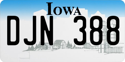 IA license plate DJN388