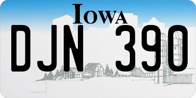IA license plate DJN390